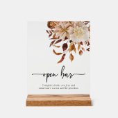 Open Bar Herfst Acryl Bord (Voorkant)