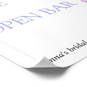 Open Bar Hij geeft haar vlinders Vrijgezellenfeest Poster (Hoek)