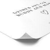 Open Bar Hondenbord, Pet Foto Drink Teken voor bru Poster (Hoek)