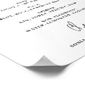 Open bar Let's drink bruiloft Poster (Hoek)