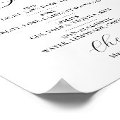 Open bar Menu wedding sign Poster (Hoek)