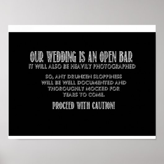 Open Bar Poster (Voorkant)
