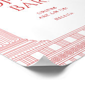 Open bar-poster voor godinnenfeest poster (Hoek)