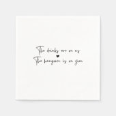 Open Bar servetten voor bruiloft of feest (Voorkant)