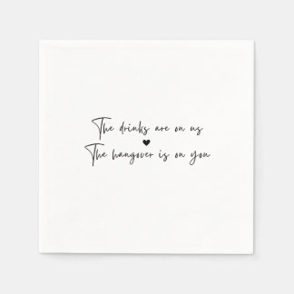 Open Bar servetten voor bruiloft of feest