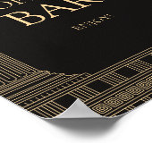 Open bar sign for Greek party with CUSTOM COLOURS Poster (Hoek)