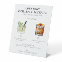 Open Bar Signature Cocktail Huwelijksbord