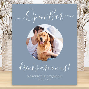 Open Bar, speciaal aangepast mosterd Blue Pet Dog Poster