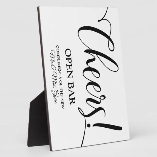 Open Bar Tabletop Plaque met opening voor paling Fotoplaat (Zijkant)