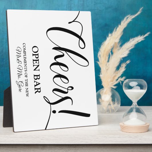 Open Bar Tabletop Plaque met opening voor paling Fotoplaat (Zijkant)