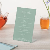  Open Bar Teken Sage Florals Reclamebord Met Voetstuk (Insitu)