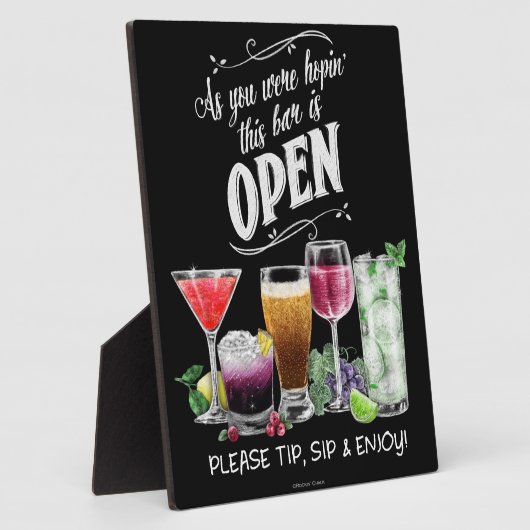 Open Bar — Tip Sip en geniet van Fotoplaat (Zijkant)