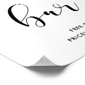 Open-bar trouwteken poster (Hoek)