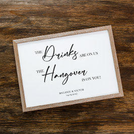 Open Bar Trouwteken Poster