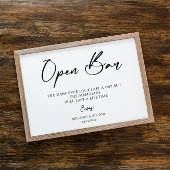 Open Bar Trouwteken Poster