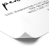 Open Bar Trouwteken Poster (Hoek)