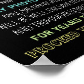 Open Bar Wedding Sign Attentie Funny elke kleur Poster (Hoek)