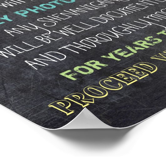 Open Bar Wedding Sign Cauny Funny Poster (Hoek)