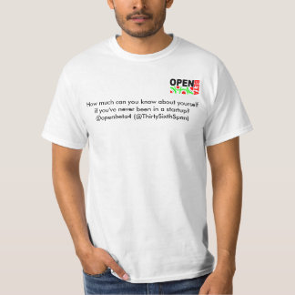 open beta4, hoeveel weet je van jezelf? t-shirt