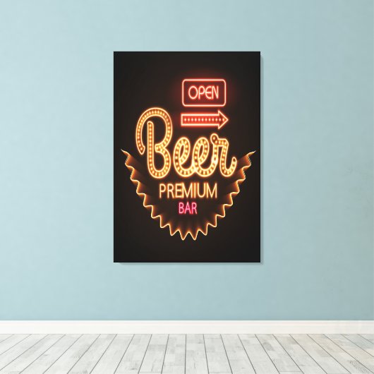 Open bierbar canvas afdruk (Insitu (Houten vloer))