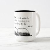 Open Bijbel op 11:25 Tweekleurige Koffiemok (Voorkant rechts)