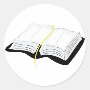 Open Bijbel Ronde Sticker