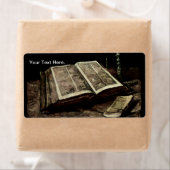 Open Bijbelboek met kaarsen - van Gogh Etiket (Insitu)