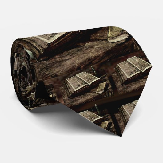 Open Bijbelboek met kaarsen - van Gogh Stropdas (Opgerold)