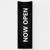 Open Black en White Business Spandoek (Verticaal)