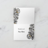 Open Bloem Doodle met Geef Citaat Bedankkaart (Binnen)