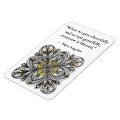 Open Bloem Doodle met Geef Citaat Magneet (Linkerzijde)