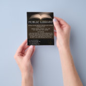 Open Boek, bibliotheek Adverteren Flyer (Hand)