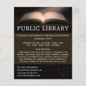 Open Boek, bibliotheek Adverteren Flyer (Voorkant)