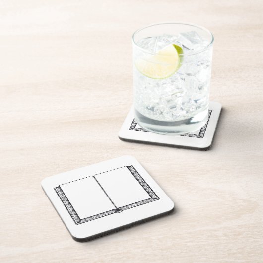 Open Boek (blanco pagina's) Onderzetter (Rechterzijde)