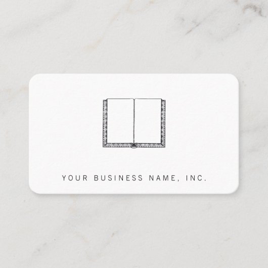 Open Boek (blanco pagina's) Visitekaartje (Voorkant)