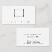 Open Boek (blanco pagina's) Visitekaartje (Voorkant / Achterkant)