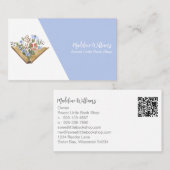 Open Boek Bloemen Boekhandel Visitekaartje (Voorkant / Achterkant)