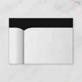 Open Boek (boekhouding) - zwart Visitekaartje (Achterkant)