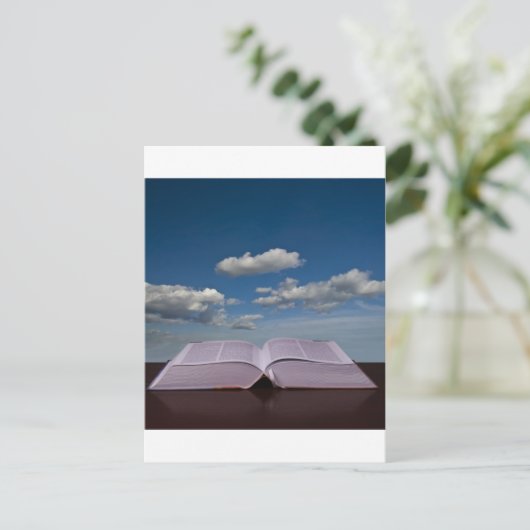 open boek briefkaart (Staand voorkant)