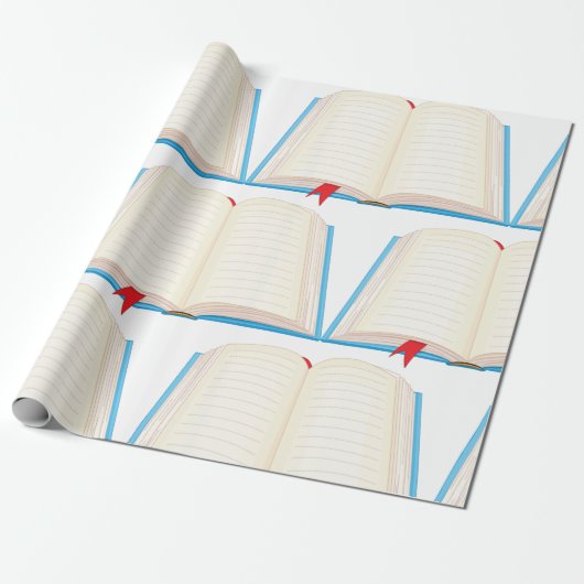 Open boek cadeaupapier (Uitgerold)