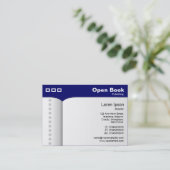 Open boek - Donkerblauw 00066 Visitekaartje (Staand voorkant)