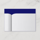 Open boek - Donkerblauw 00066 Visitekaartje (Achterkant)