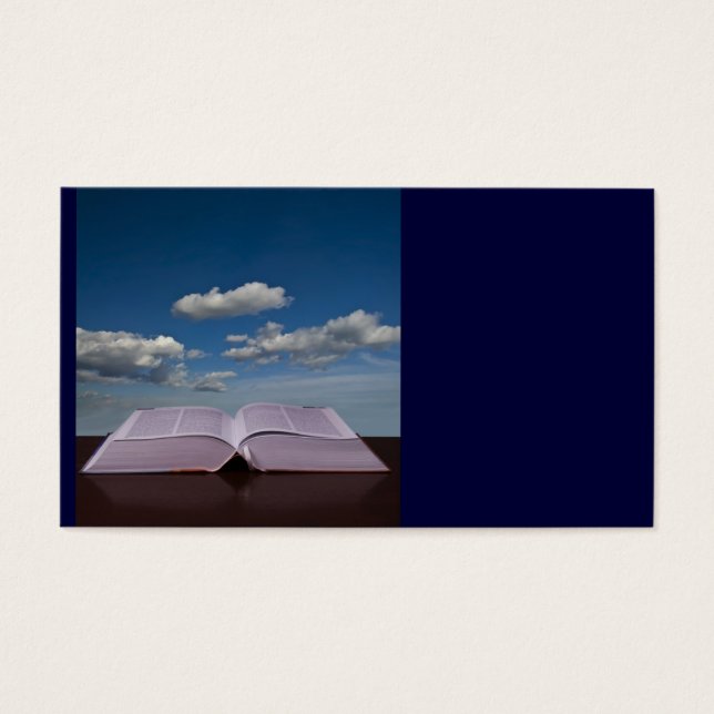 Open Boek en Sky Visitekaartjes (Voorkant)