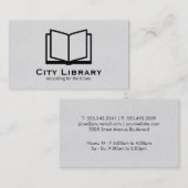 Open boek (grijze textuur) visitekaartje (Voorkant / Achterkant)