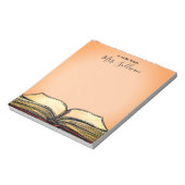 Open Boek Illustratie Leraar Gift Notitieblok (Linkerzijde)