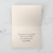 Open Boek in Wildflower Verjaardag Kaart (Binnen)