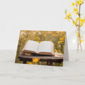 Open Boek in Wildflower Verjaardag Kaart (Gele Bloem)