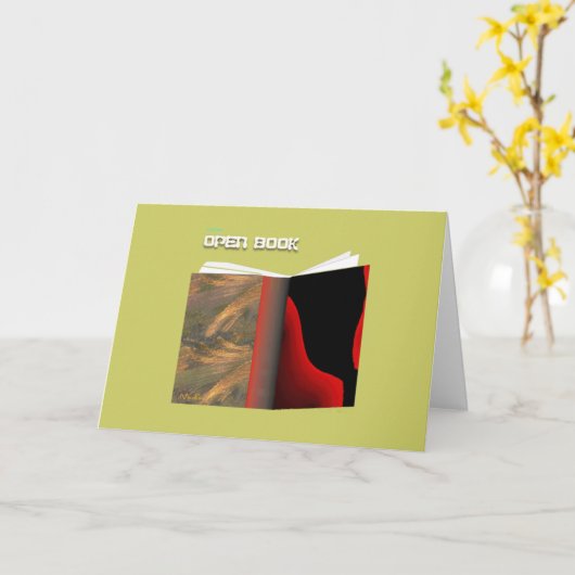 Open boek kaart (Gele Bloem)