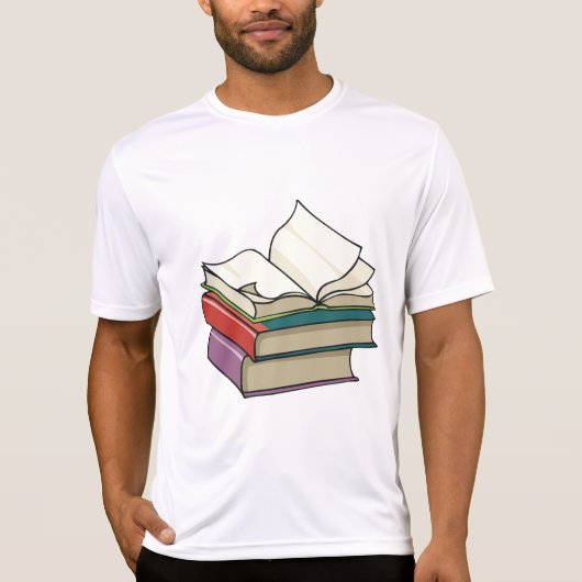 Open Boek Mannen actieve T-shirt (Voorkant)