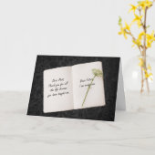 Open boek met Inspirerend quote Kaart (Gele Bloem)